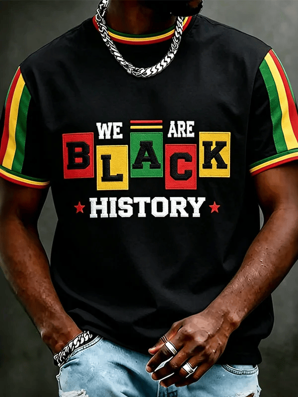 Men's Juneteenth Printed Casual T-shirt