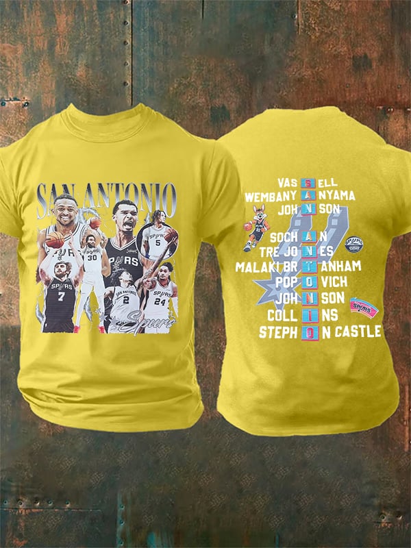 Men's San Print Round Neck T-shirt