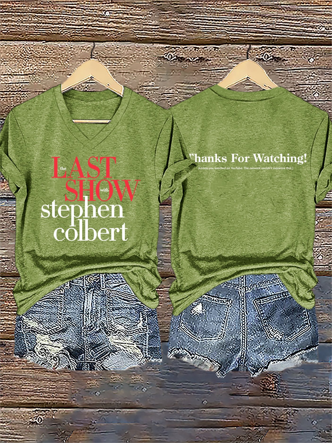 🔥Last Day 49% Off🔥V-Neck Retro Last Show Print T-Shirt