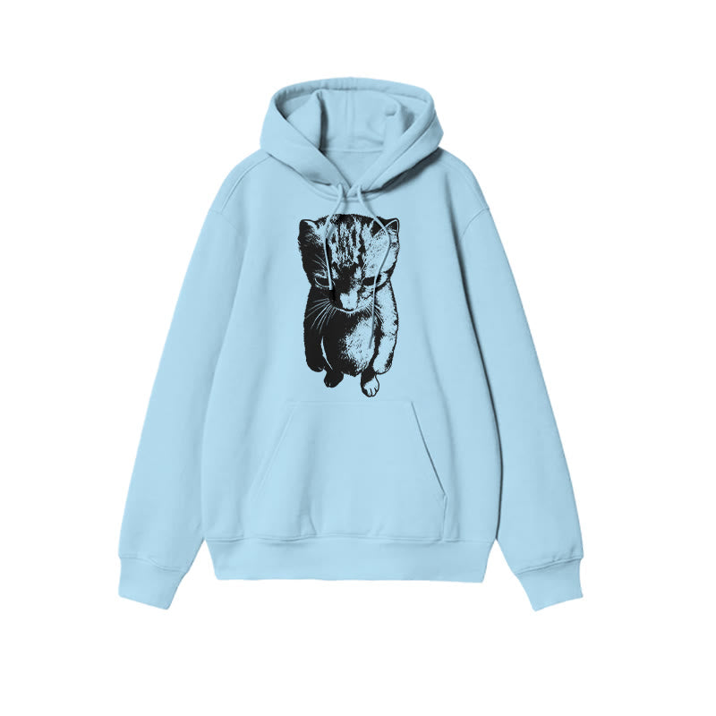 Funny Cat Meme Print Causal Hoodie