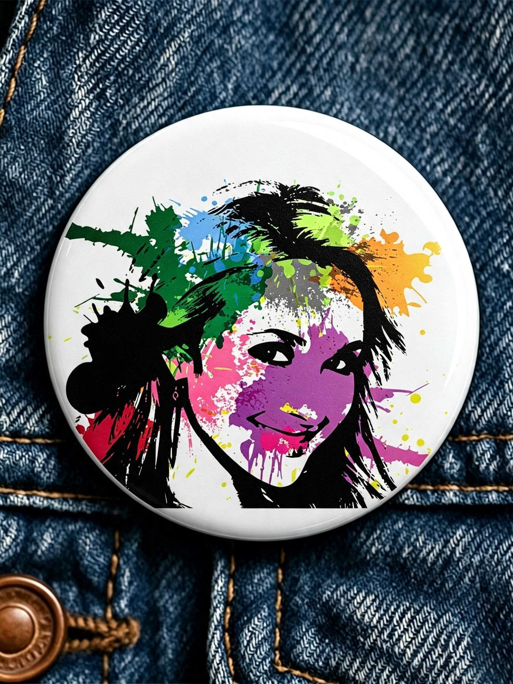 Unisex Retro Never Fades Pin-Back Button