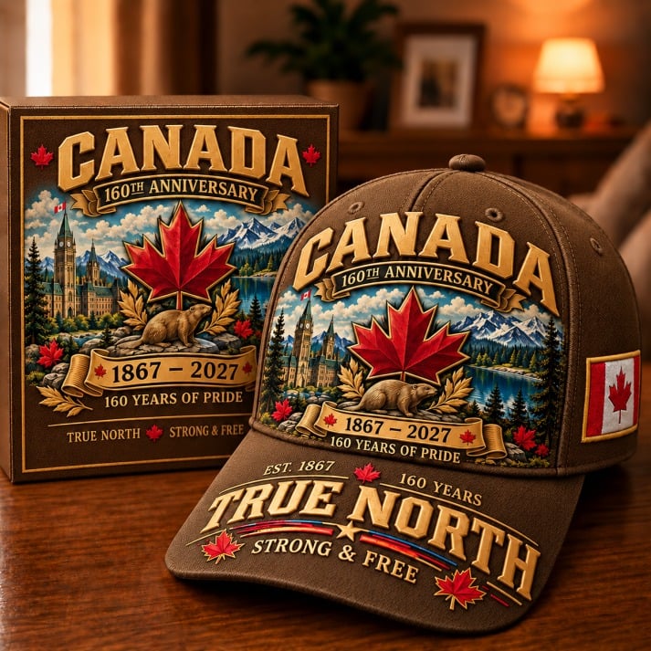 49% OFF -  Canada 160th Anniversary 1867–2027 – Premium Heritage Cap | Cotton-Poly Blend • Detailed Embroidery • Adjustable Fit