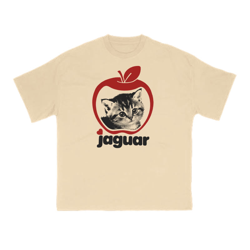 The Cat In The Red Apple Print T-shirt