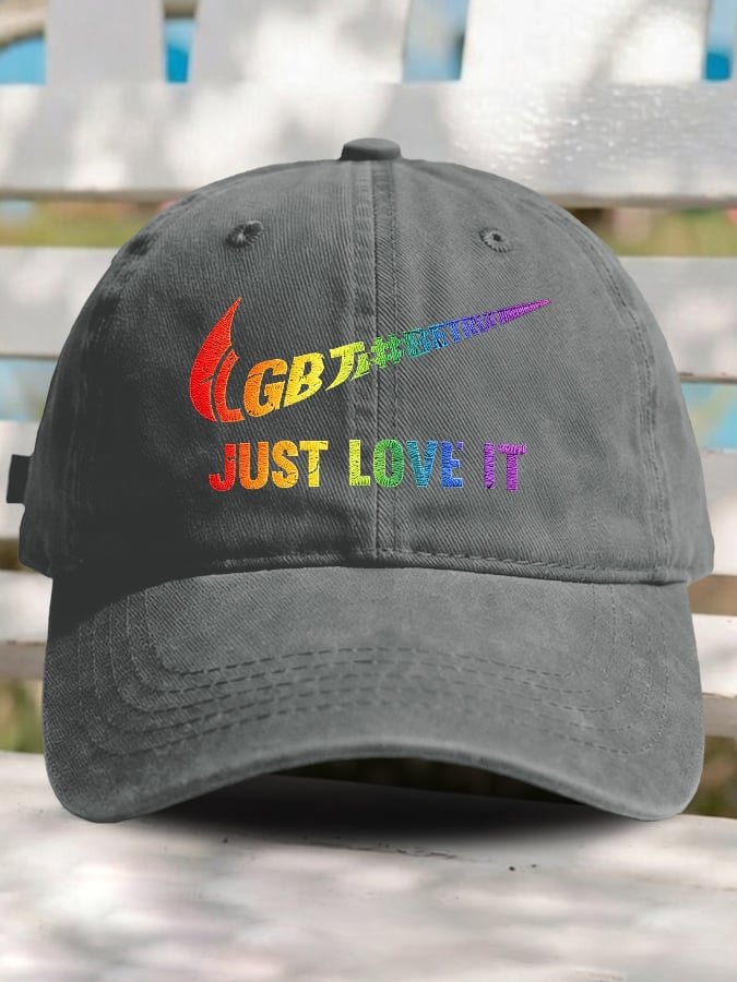 Retro Pride Parade Be True Just Love It Print Baseball Cap