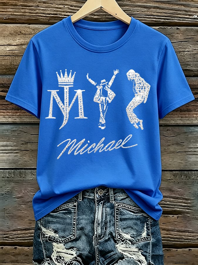 Women's Pop Music Inspired Printed Casual T-shirt