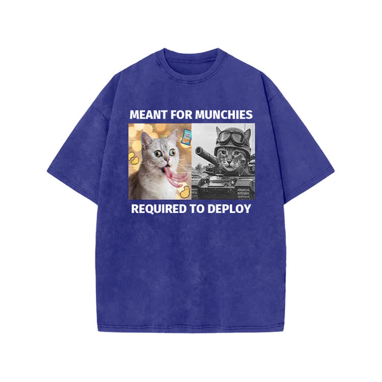 Street Cat Collage Graphic Print Acid Washed T-shirt
