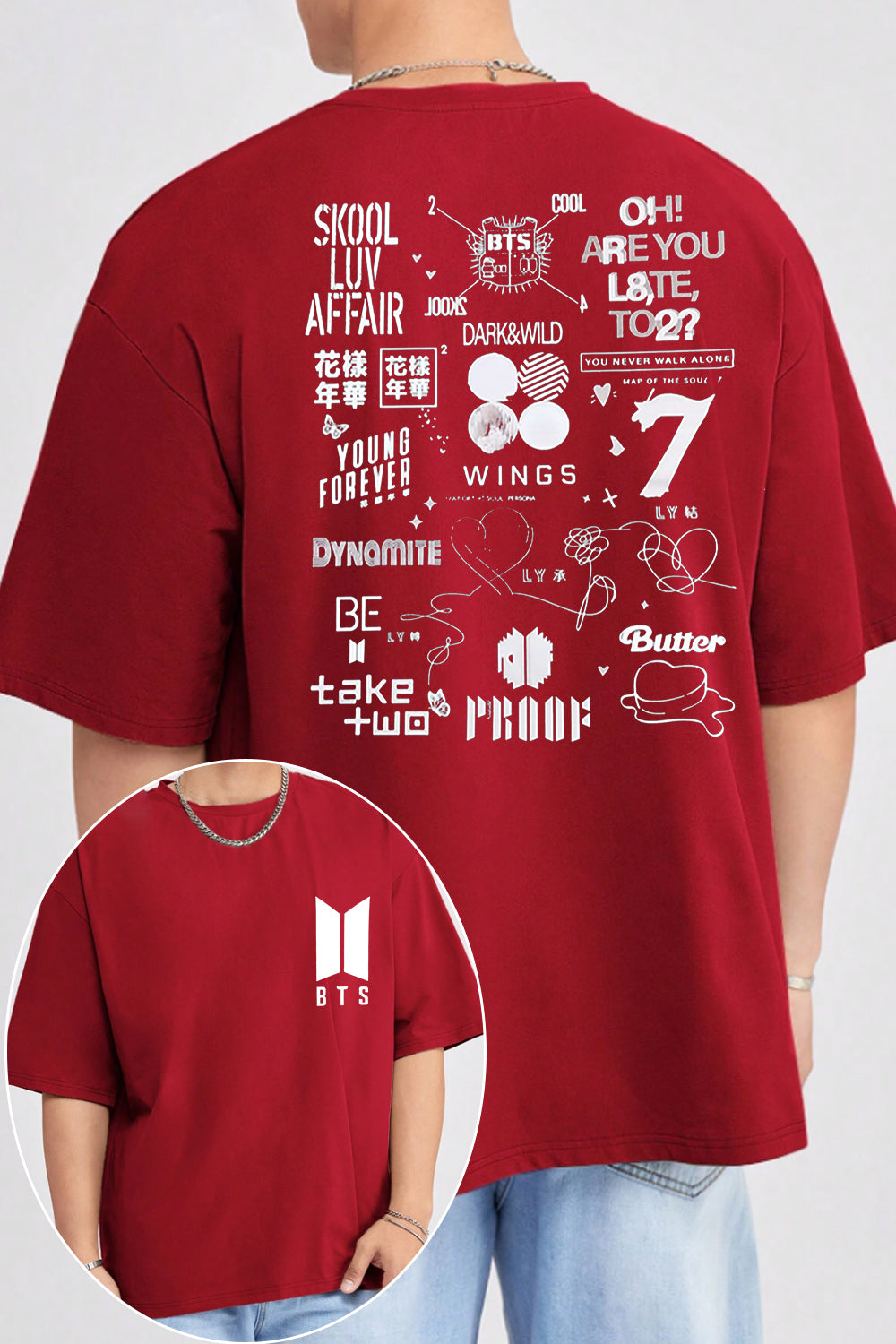 BTS Double-Sided Printed T-Shirt