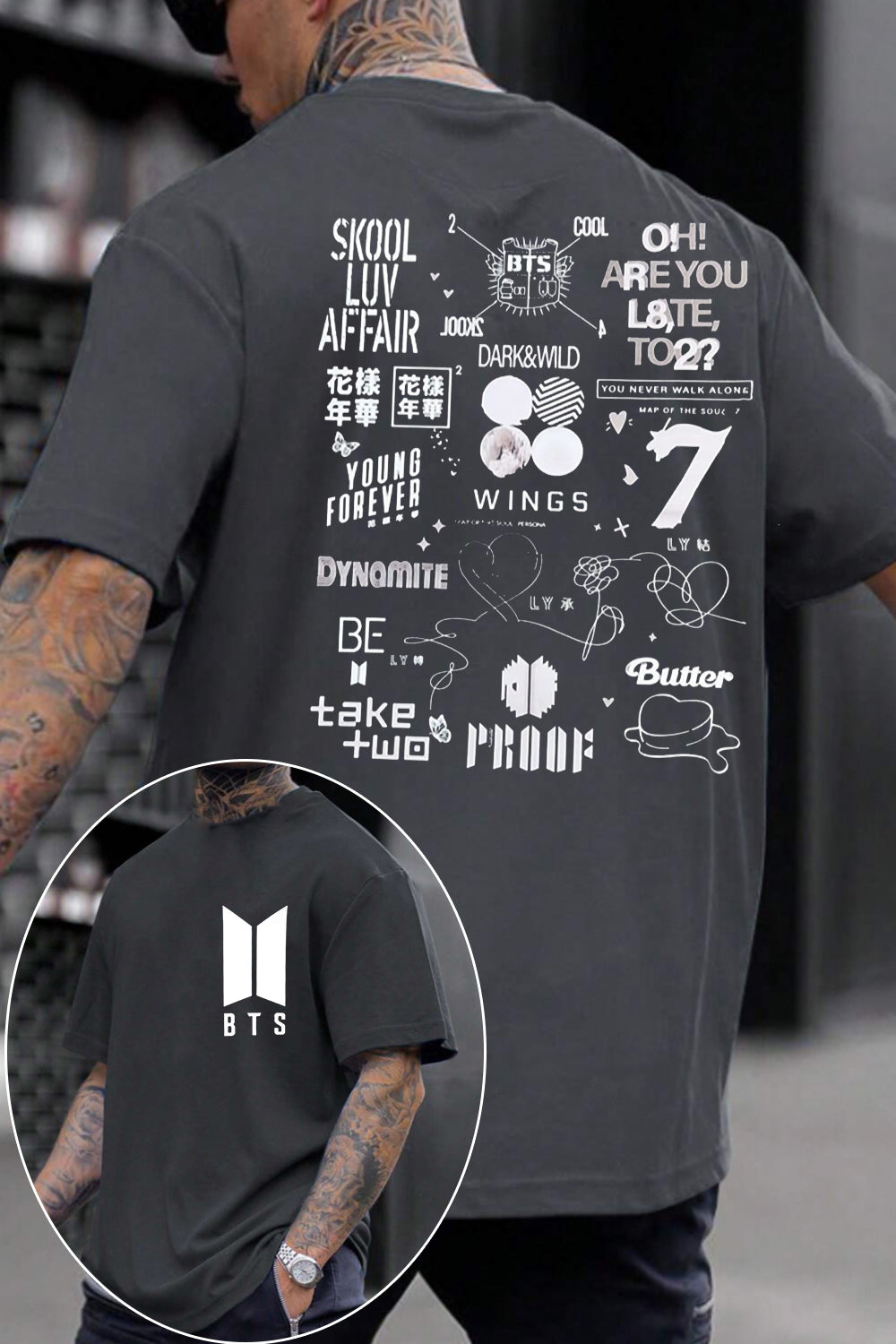 BTS Double-Sided Printed T-Shirt