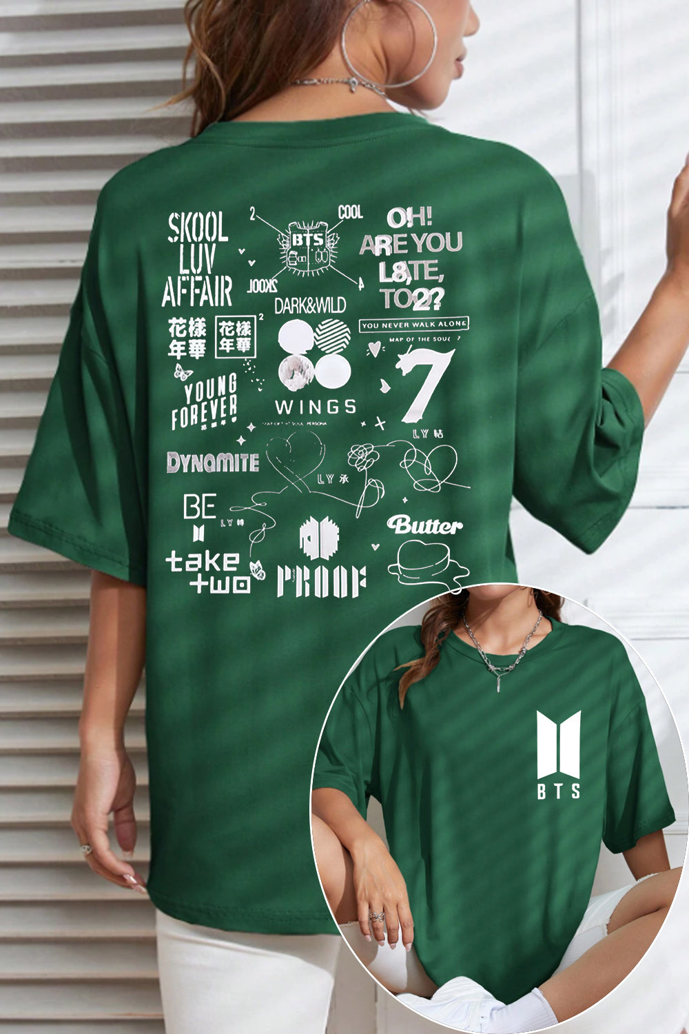BTS Double-Sided Printed Women's Tee