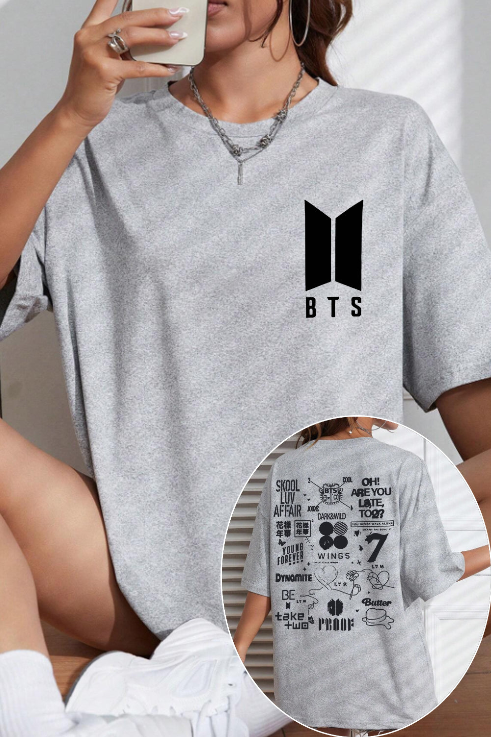 BTS Double-Sided Printed Women's Tee