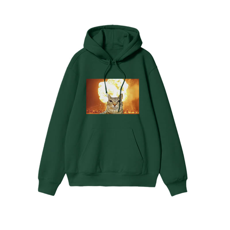 Unisex Funny Cat Print Hoodie