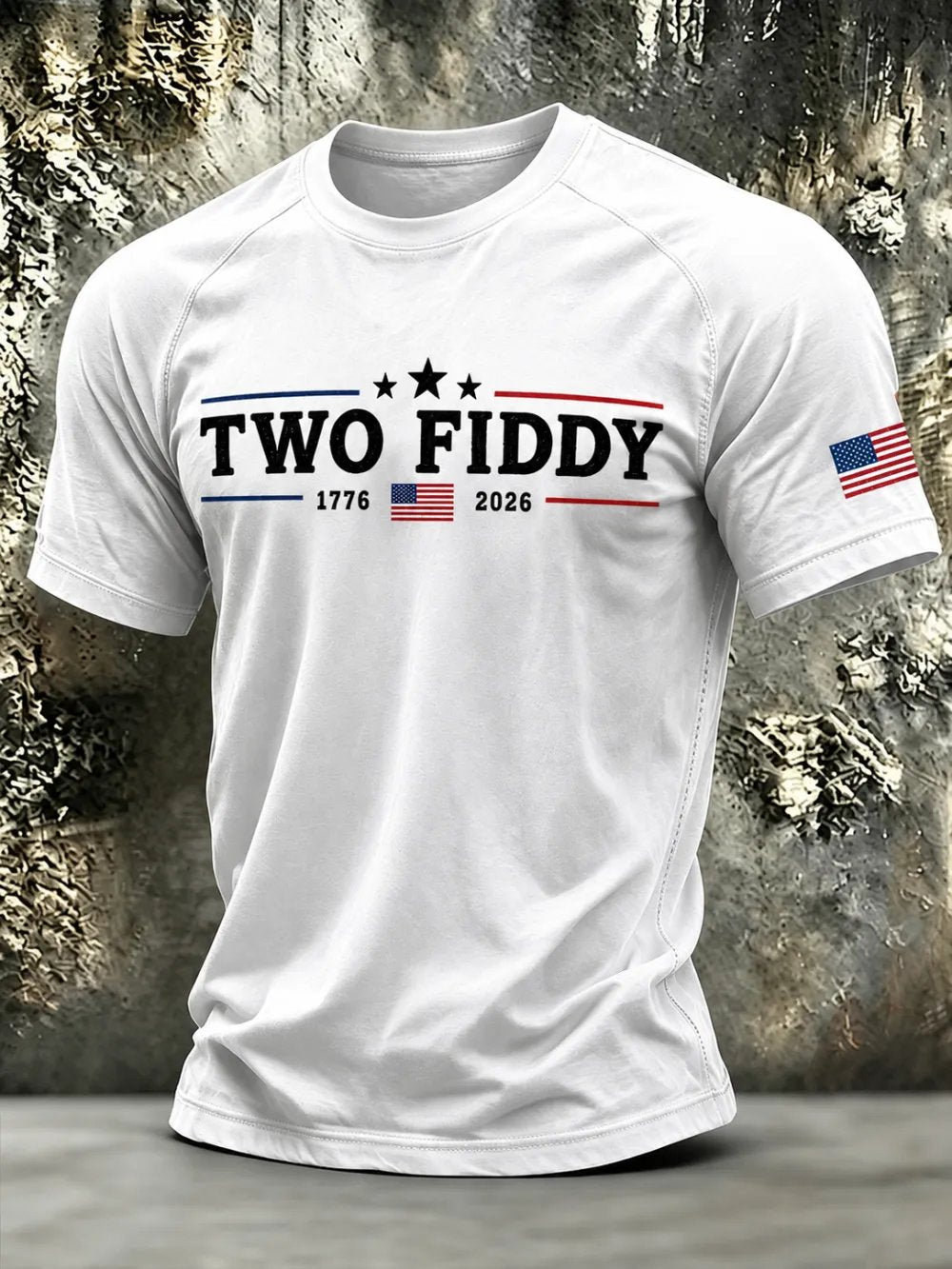 Men'S Retro Two Fiddy Printed T-Shirt