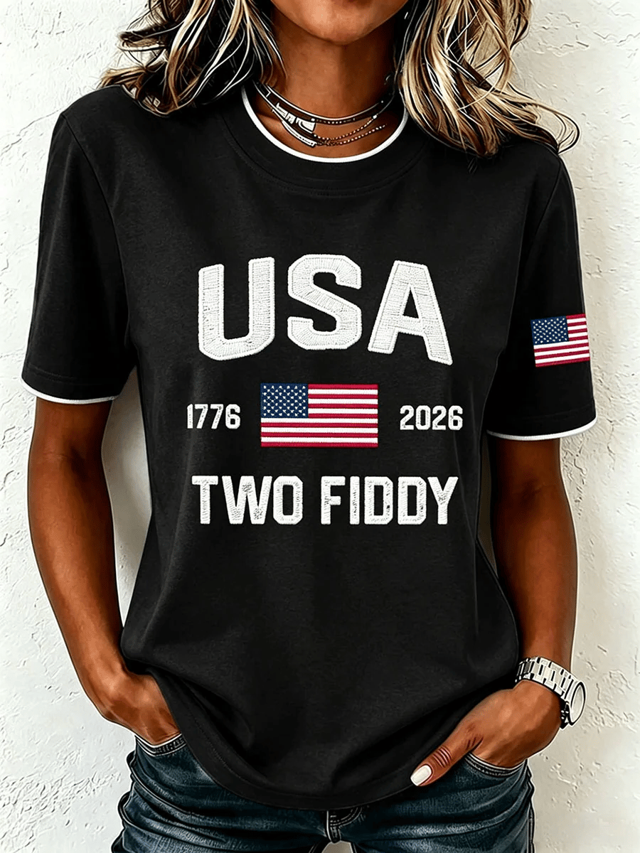 Women's USA 1776-2026 Freedom Print T-shirt