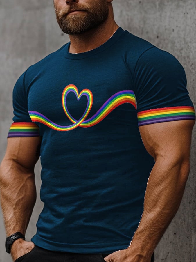 Men's Pride Month Print Casuasl T-Shirt