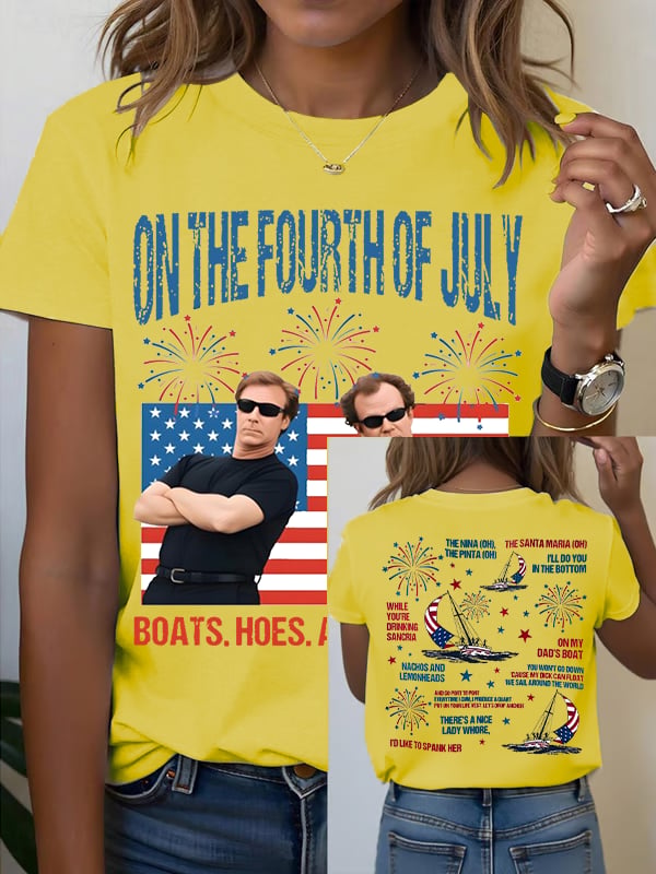 Women's  ON THE FOURTH OF JULY Print T-Shirt