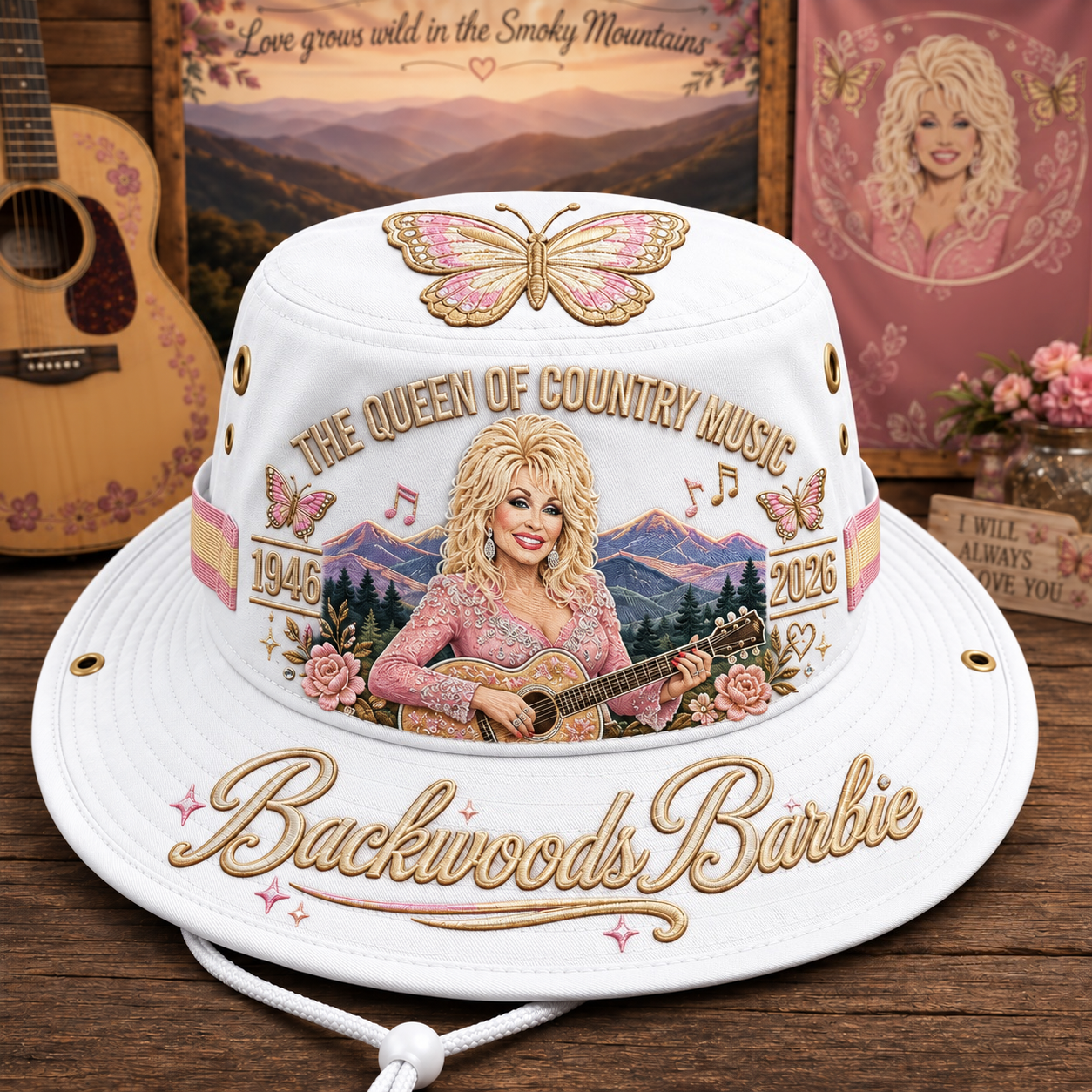 🇺🇸 Last Day Promo: 49% OFF🎸🦋Queen of Country Music Memorial Boonie Hat