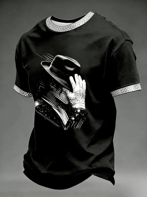 Men's Pop Music Inspired Printed Casual T-shirt