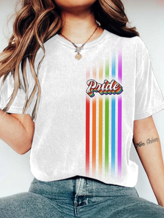 Retro LGBT Pride Print T-Shirt