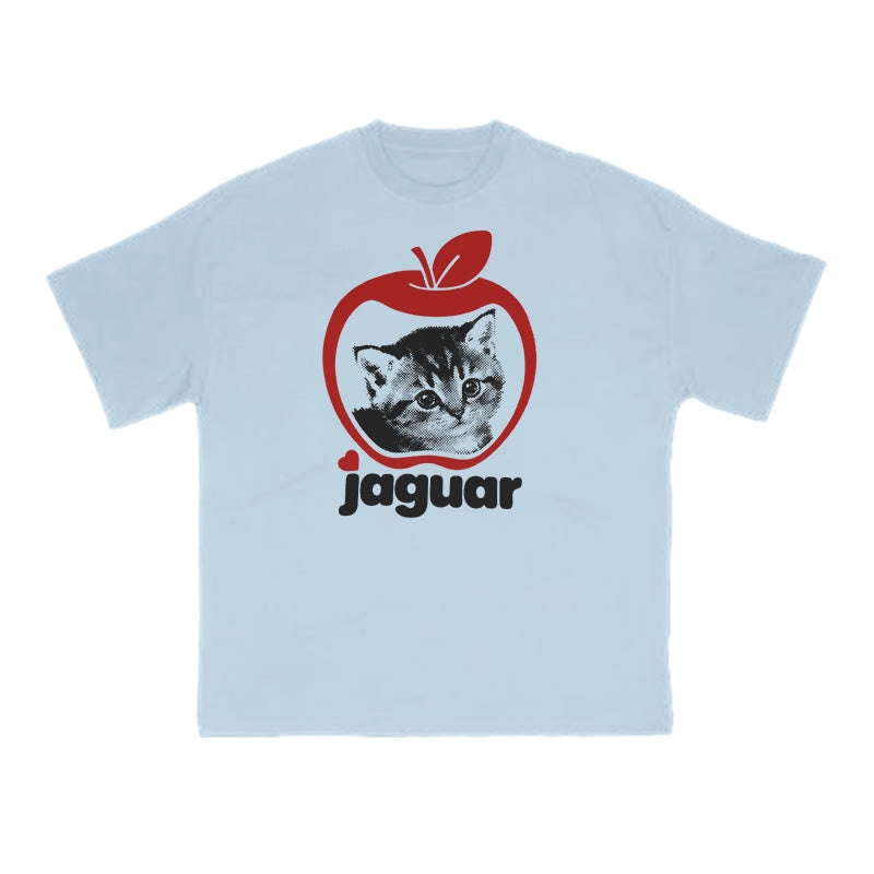 The Cat In The Red Apple Print T-shirt