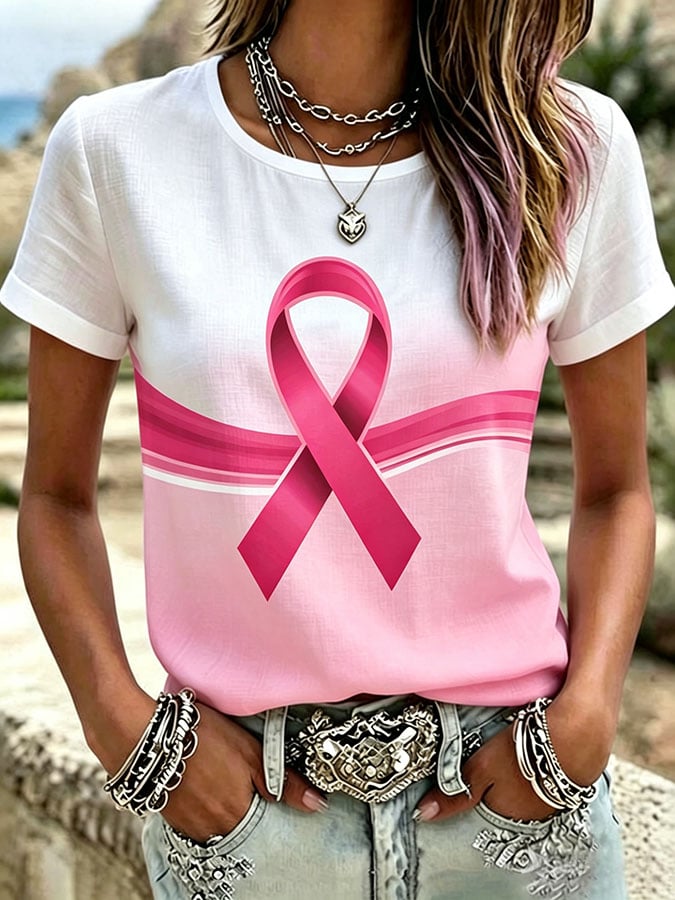 Women's Vintage Print Casual T-Shirt