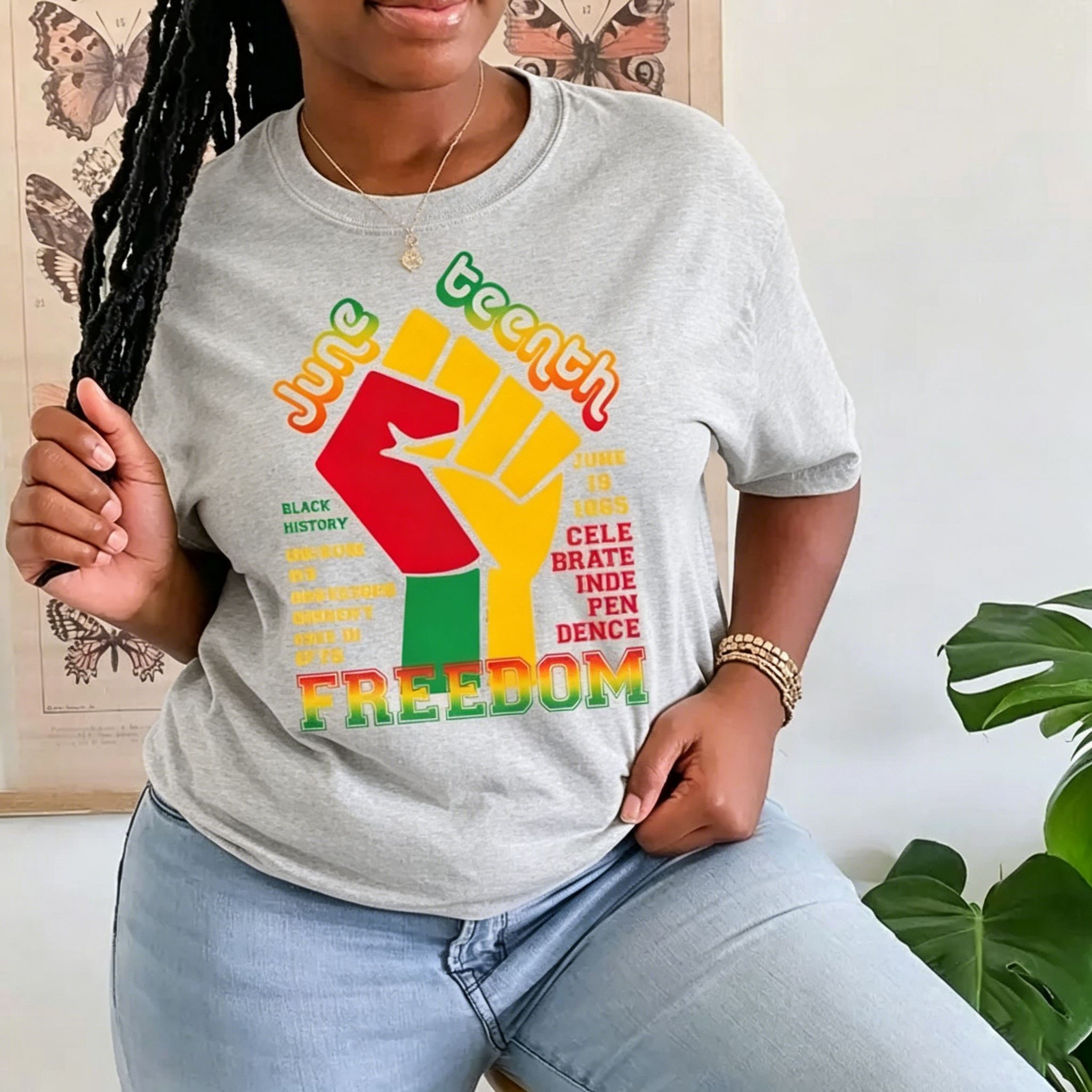 Women's Juneteenth Black Freedom 1865 T-Shirt