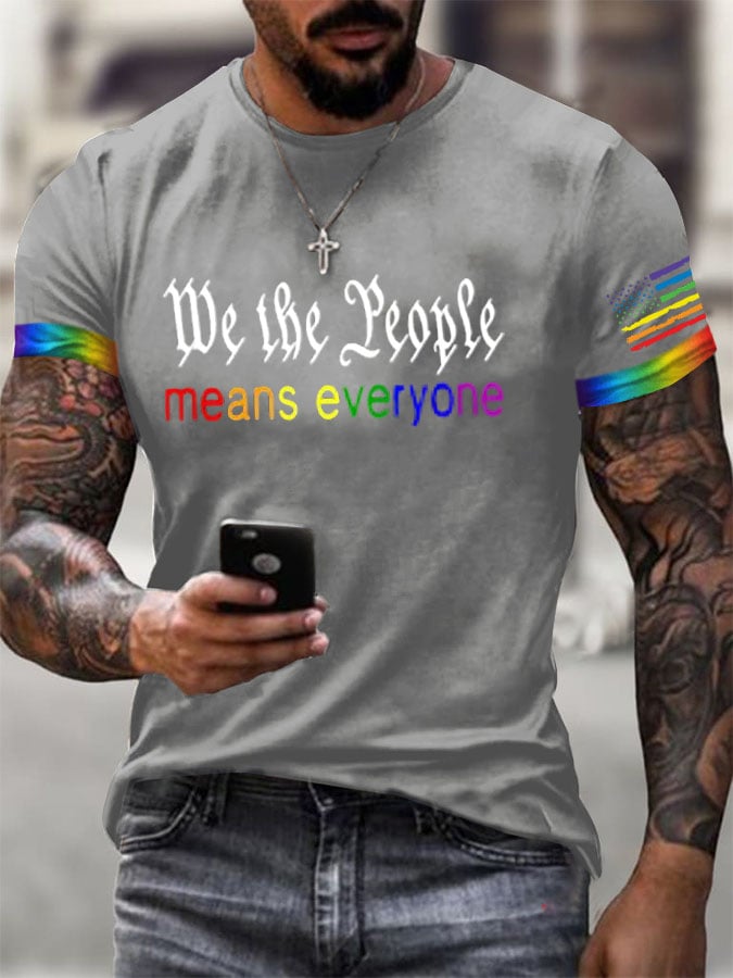 Men's We The People Means Everyone Print  T-Shirt
