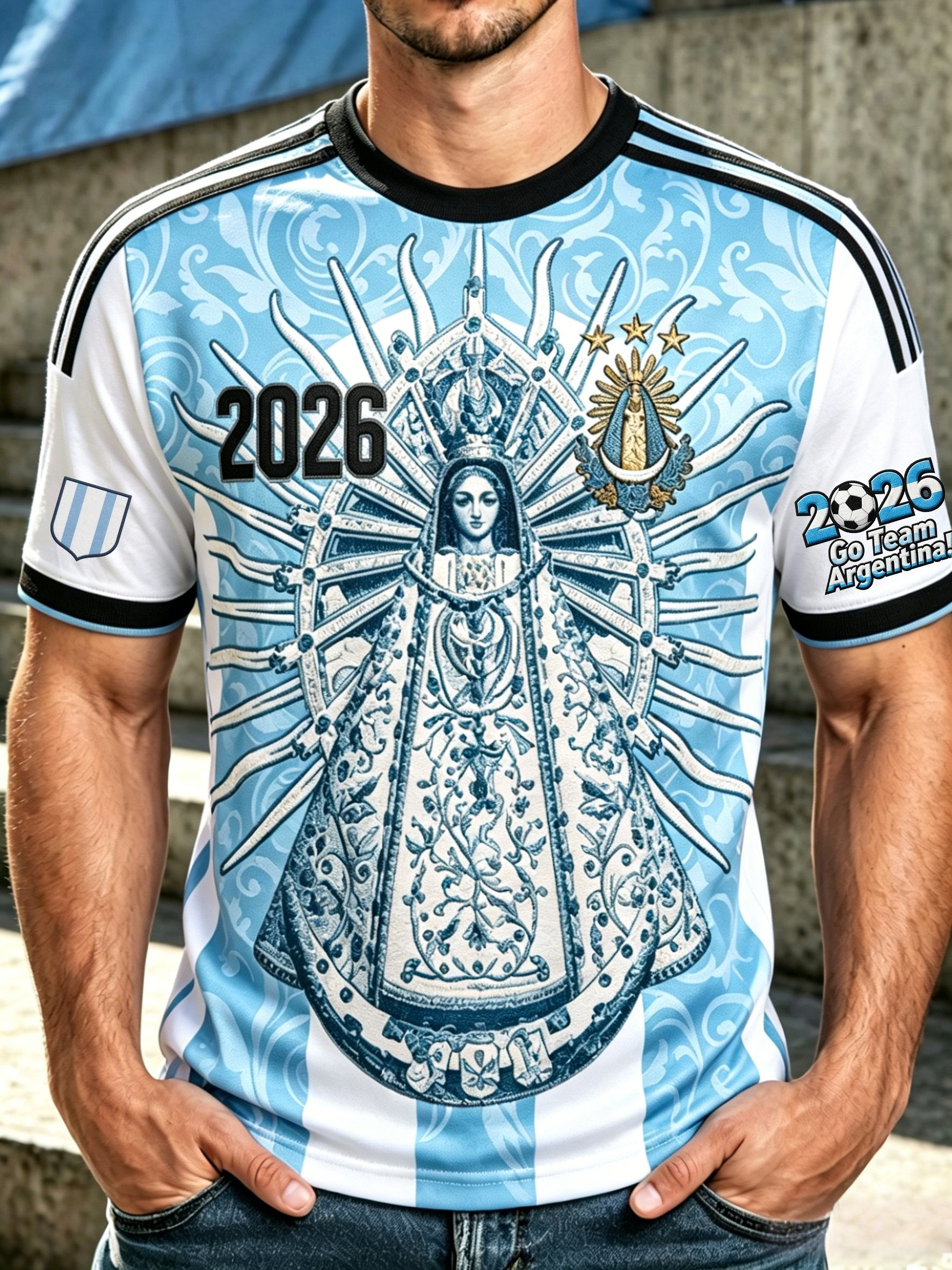 Men's 2026 Argentina Fan-Print Top