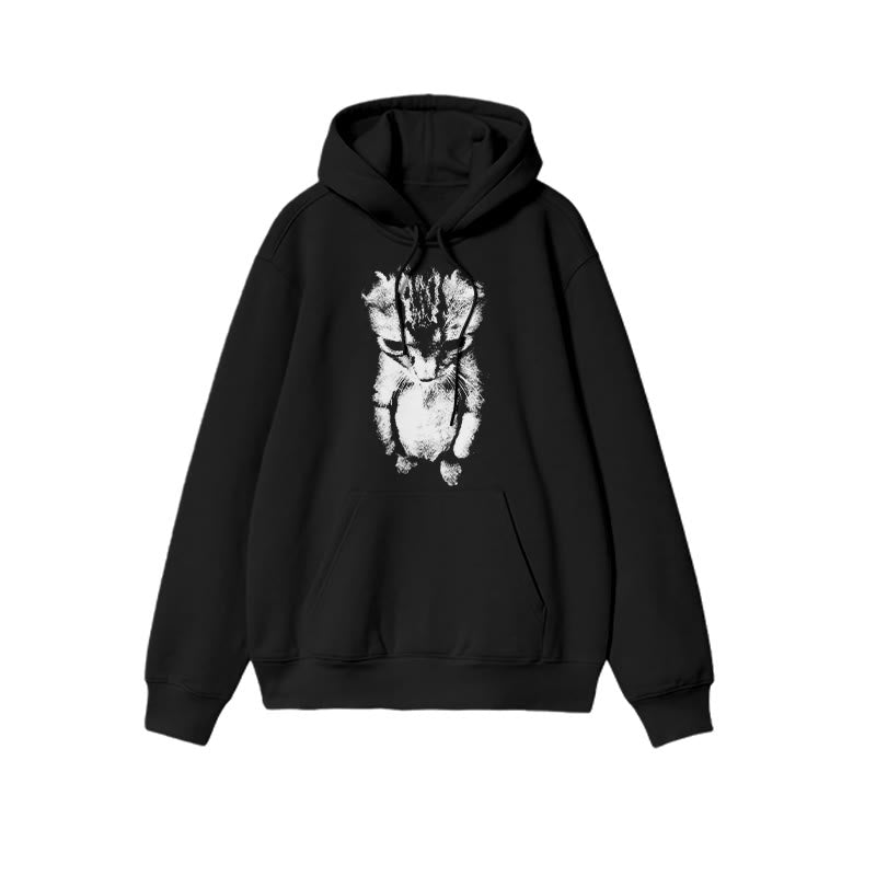 Funny Cat Meme Print Causal Hoodie