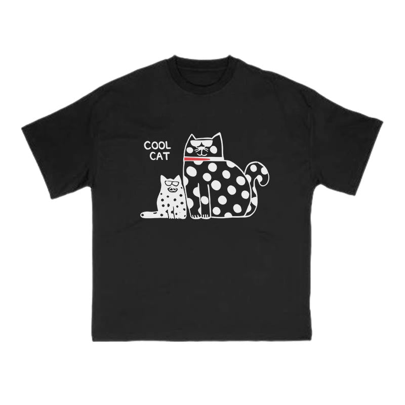 Cool Cat Print T-shirt