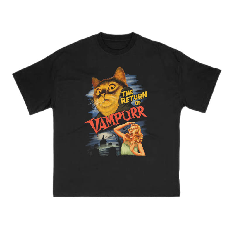 The Return Of Vampurr Cat Print T-shirt