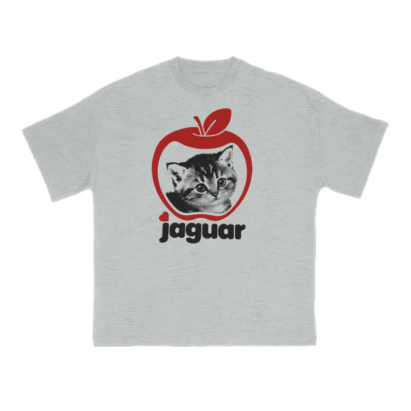 The Cat In The Red Apple Print T-shirt