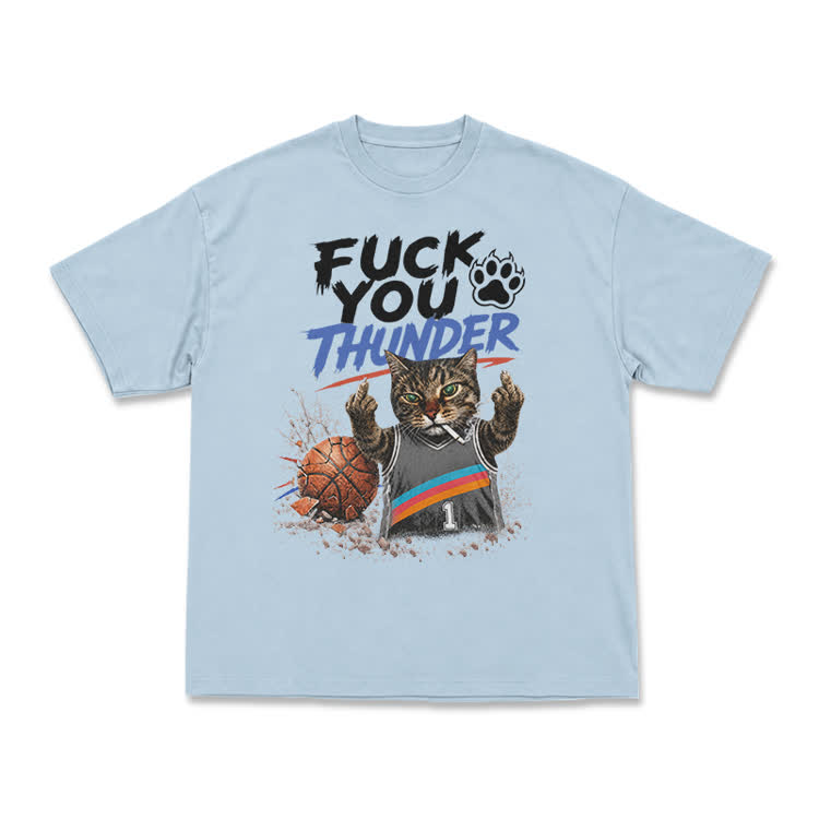 Vintage Cat Basketball Graphic T-Shirt