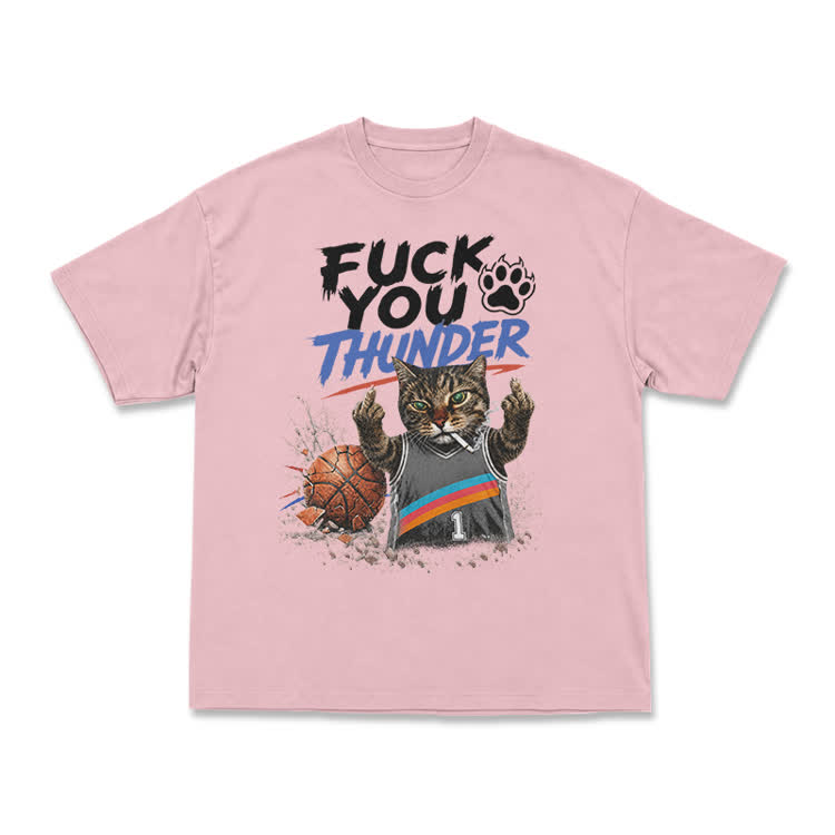 Vintage Cat Basketball Graphic T-Shirt