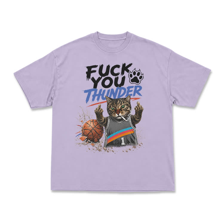 Vintage Cat Basketball Graphic T-Shirt