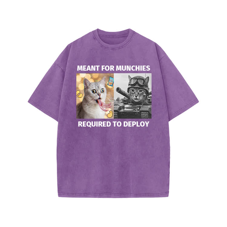 Street Cat Collage Graphic Print Acid Washed T-shirt