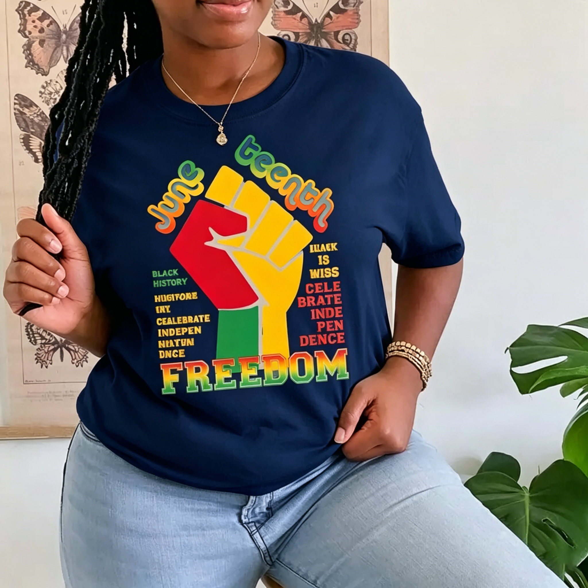 Women's Juneteenth Black Freedom 1865 T-Shirt