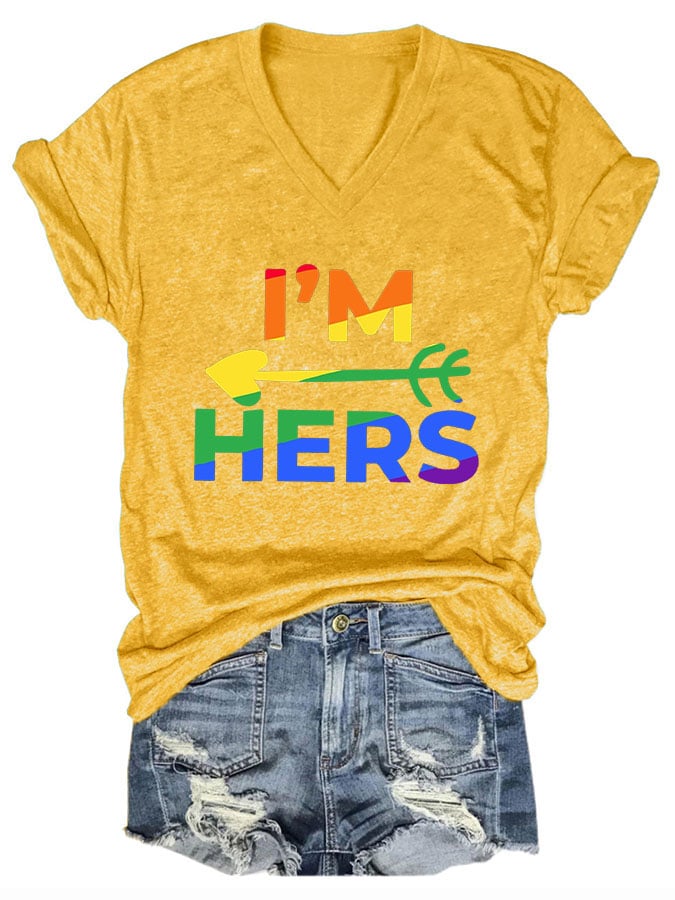 I'm Hers Print Short Sleeve T-Shirt
