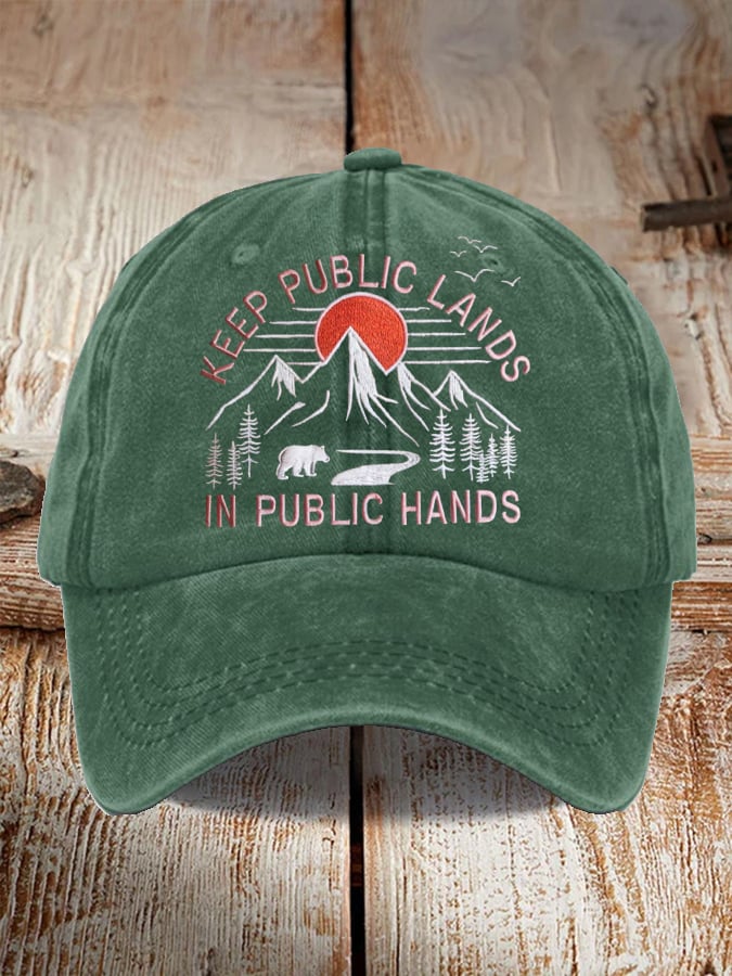 Unisex National Park Protection Washed Cotton Hat