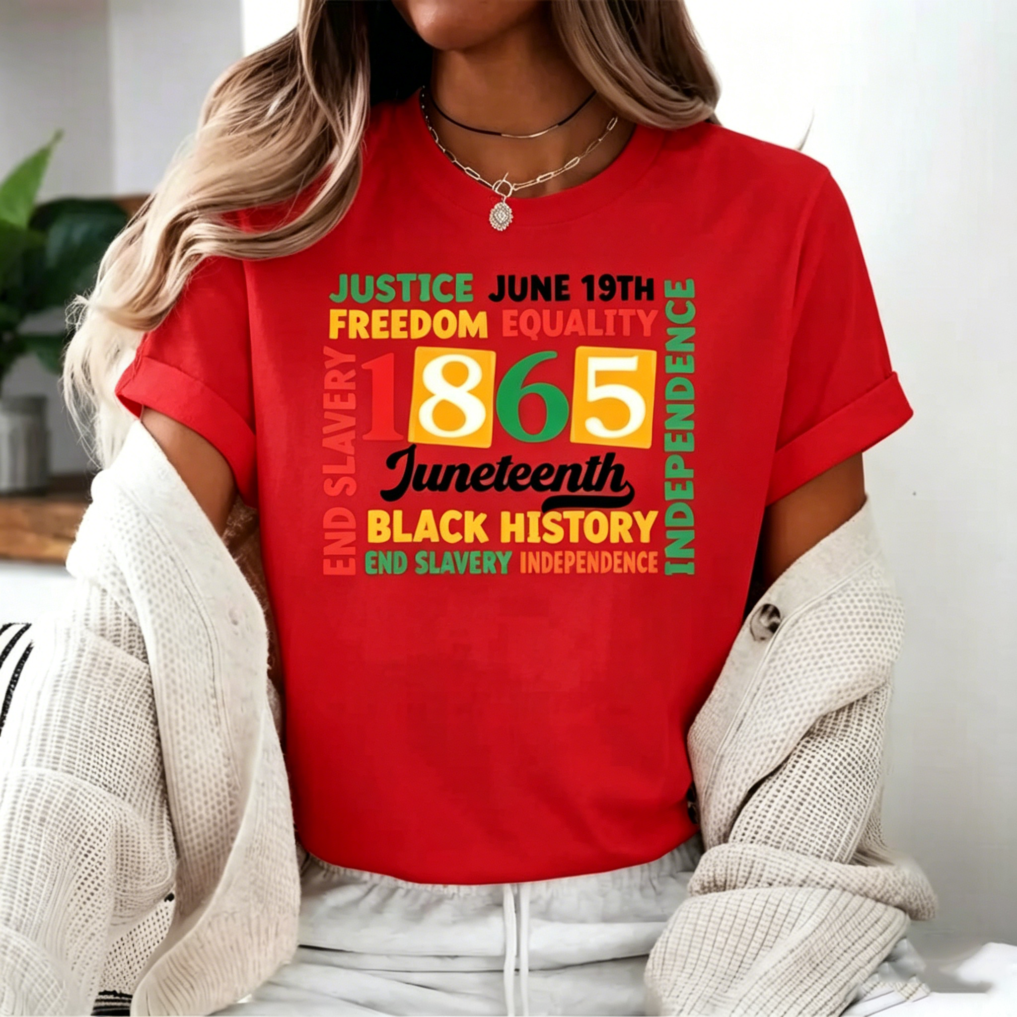 Unisex Casual Short-Sleeve Sexy Style Juneteenth 1865 T-Shirt