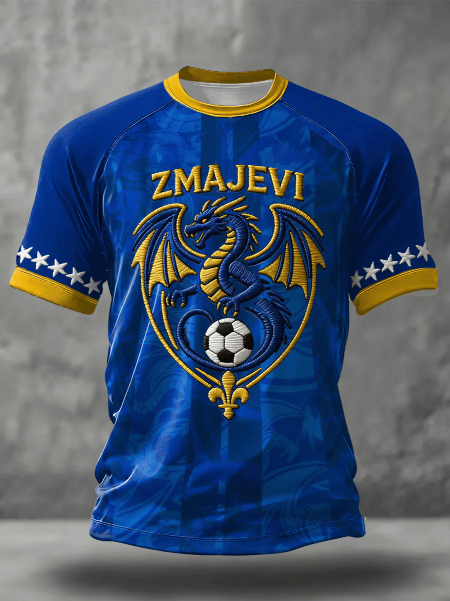 Men'S Football Print Raglan Sleeve T-Shirt