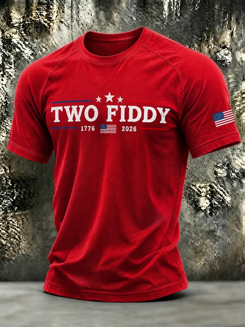 Men'S Retro Two Fiddy Printed T-Shirt