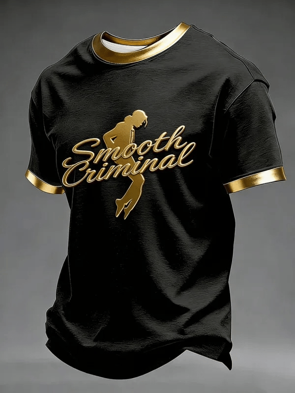Men's Pop Music Inspired Printed Casual T-shirt