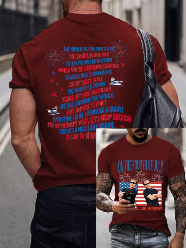 Men's ON THE FOURTH OF JULY Print T-Shirt