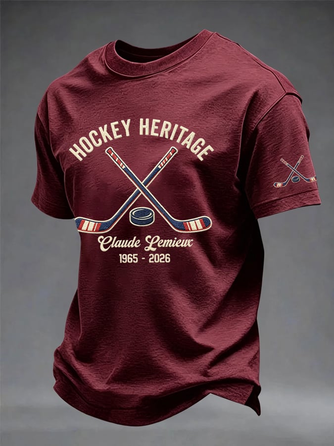 Men's Hockey Heritage Printed Casual T-shirt