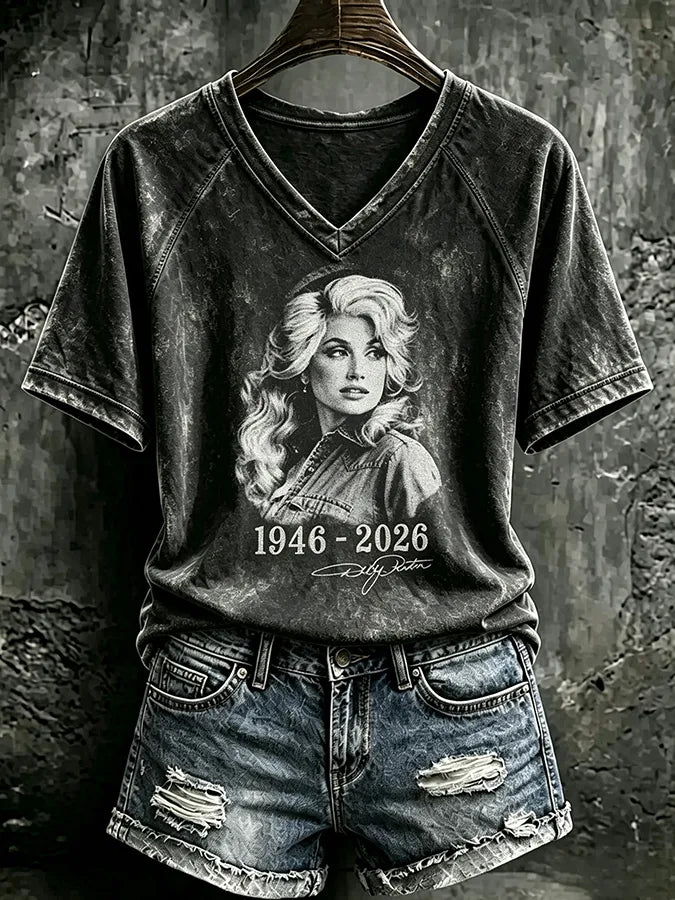 Women's Rip Dolly Parton Printed T-shirt