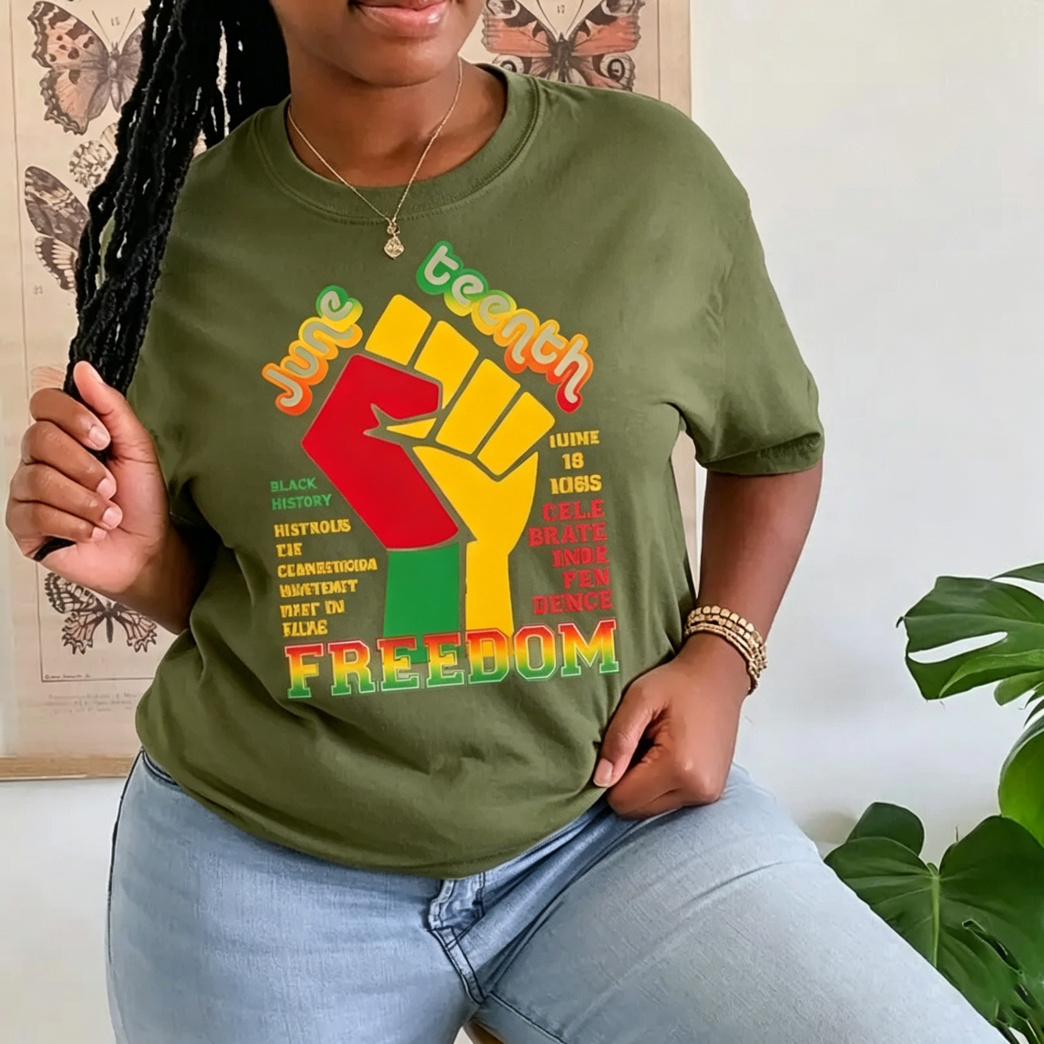Women's Juneteenth Black Freedom 1865 T-Shirt