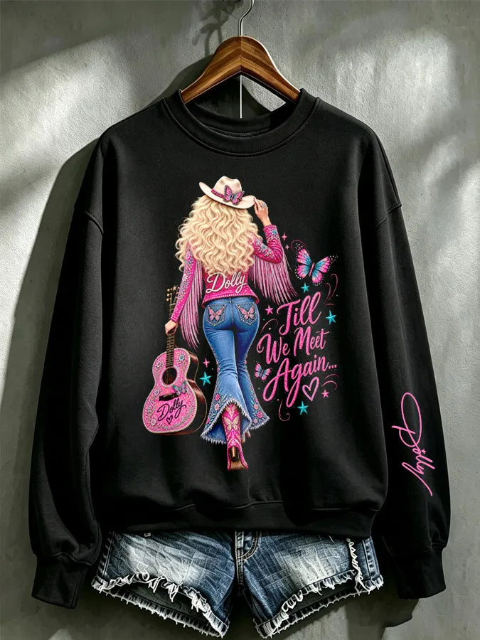 Women's Casual Printed Long-Sleeve Sweatshirt
