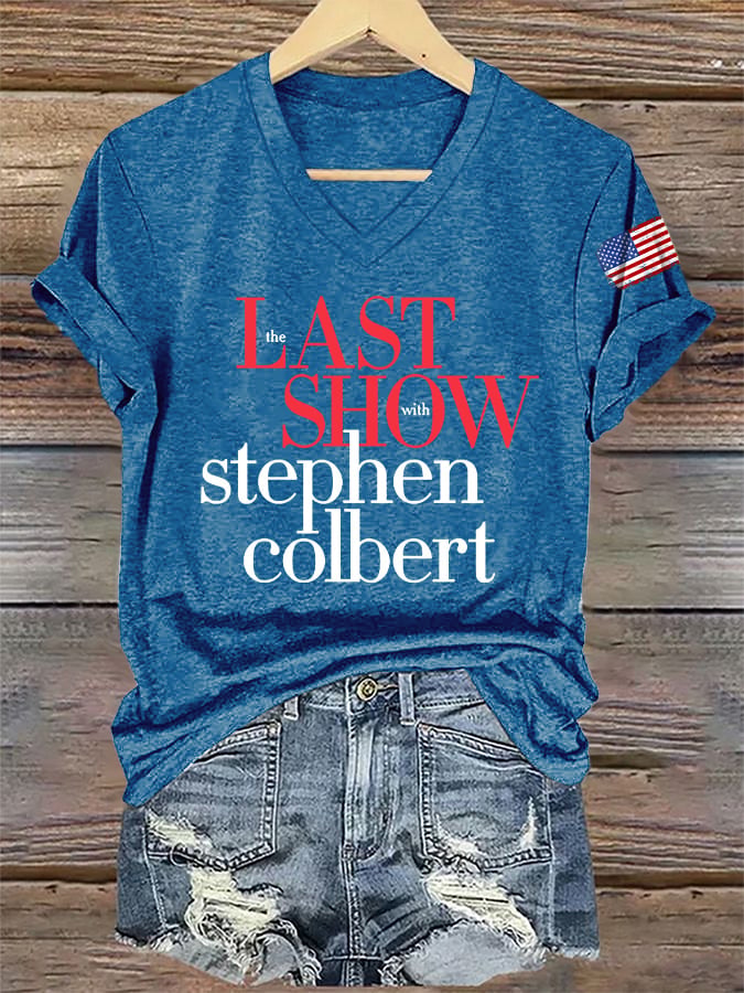 🔥Last Day 49% Off🔥V-Neck Retro Last Show Print T-Shirt