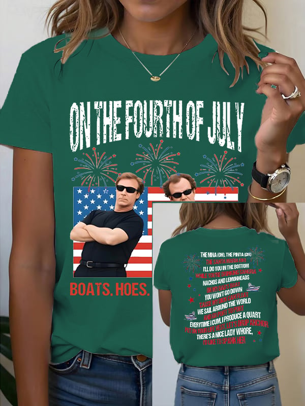 Women's  ON THE FOURTH OF JULY Print T-Shirt