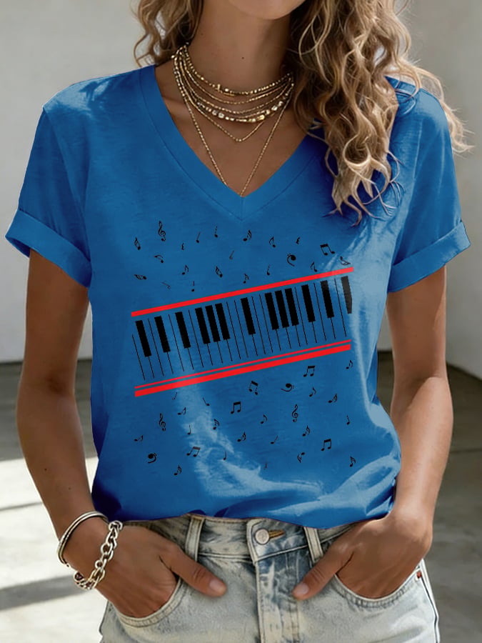 Women's King Of Pop Print Casual T-shirt